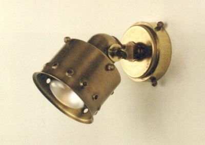 wall-lamp"Strahler", 1-flam,brass, turned and pivoted, 84235