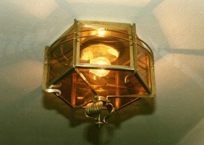 ceilling-lantern"Arosa"1-flam,brass,6-angular,diameter:340mm