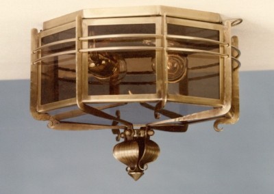 ceilli.-lantern"Arosa"2-flames,brass,8-angular,diameter360mm, Nr. 90132