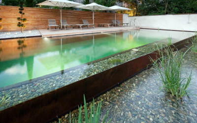 Cortenstahl –  Schwimmteich